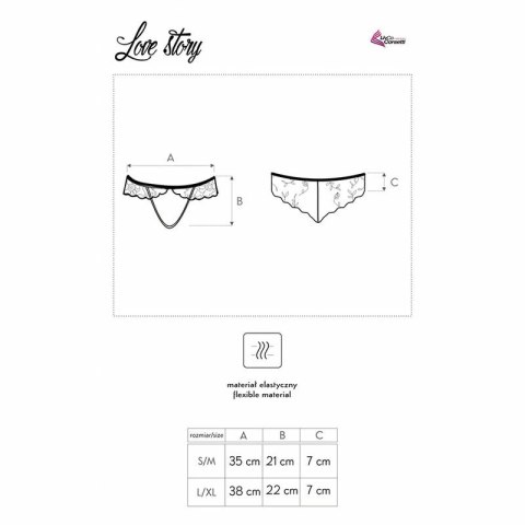 Livco Corsetti Fashion Love Story LC90679 figi koronka czarne S/M L/XL