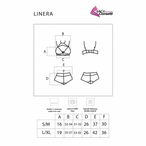 Livco Corsetti Linera komplet czarny - biustonosz z chokerem i majtki