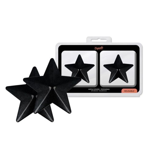 Coquette Chic Desire Osłony Dekoracyjne Black Stars Metaliczne