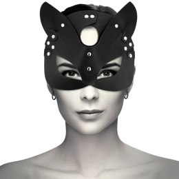 Coquette Chic Desire maska z wegańskiej skory z kocimi uszami czarna