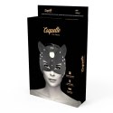 Coquette Chic Desire maska z wegańskiej skory z kocimi uszami czarna