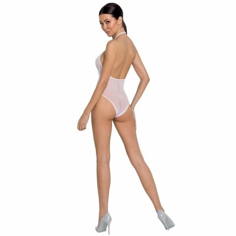 Passion BS088 Bodystocking biała koronkowa siateczka One Size