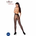 Passion TIOPEN 022 rajstopy czarno-czerwone 3/4 20DEN elegancja