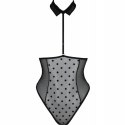 Passion Trisha Open Body L/XL czarny - z chokerem, gorsetowy tył