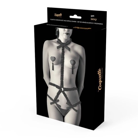 Coquette Chic Desire Zestaw Bielizny z Osłonami Deluxe Elegance