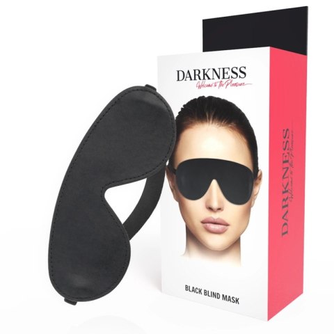 Darkness Maska na Oczy Czarna PVC Regulowana Komfortowa