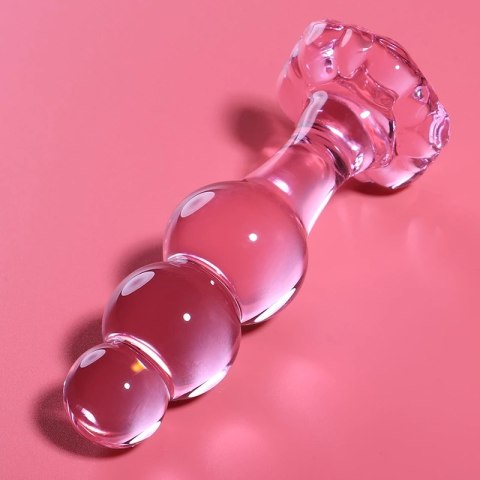 Ibiza Nebula Series Model 1 szklany korek anatomiczny rożowy 10,5 cm