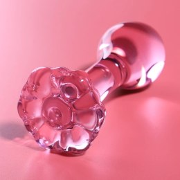 Ibiza Nebula Series Model 2 Szklany korek anatomiczny rożowy 11 cm