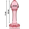 Ibiza Nebula Series Model 2 Szklany korek anatomiczny rożowy 11 cm