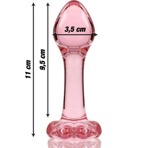 Ibiza Nebula Series Model 2 Szklany korek anatomiczny rożowy 11 cm