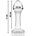 Ibiza Nebula Series Model 2 korek analny szkło borokrzemowe 11 cm transparentny