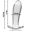 Ibiza Nebula Series Model 5 szklany korek intymny 12,5 cm przezroczysty