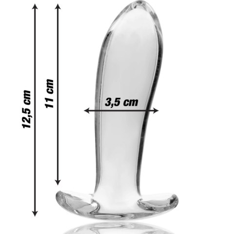 Ibiza Nebula Series Model 5 szklany korek intymny 12,5 cm przezroczysty