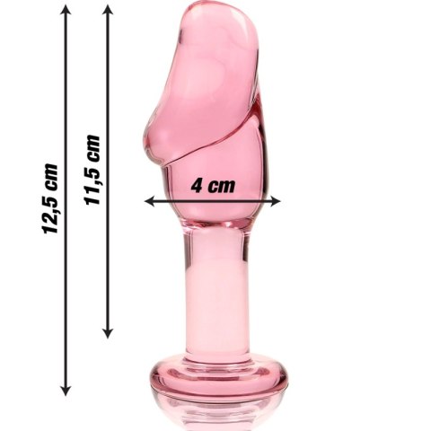 Ibiza Nebula Series Model 6 szklany korek anatomiczny rożowy 12,5 cm