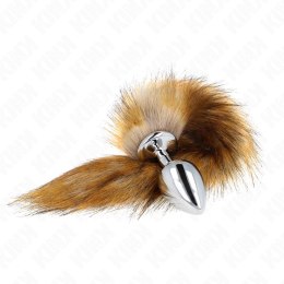 KINK Korek anatomiczny L z syntetycznym ogonem 40 cm brązowy 10x4 cm