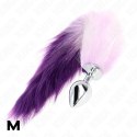 KINK Korek z ogonem syntetycznym fioletowy M 8x3,5cm ogon 40cm