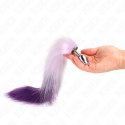 KINK Korek z syntetycznym ogonem fioletowy S 7x3cm ogon 40cm