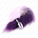 KINK Korek z syntetycznym ogonem fioletowy S 7x3cm ogon 40cm