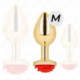 KINK Zatyczka Metalowa Red Rose M - Stal Szlachetna, Ozdoba Roża