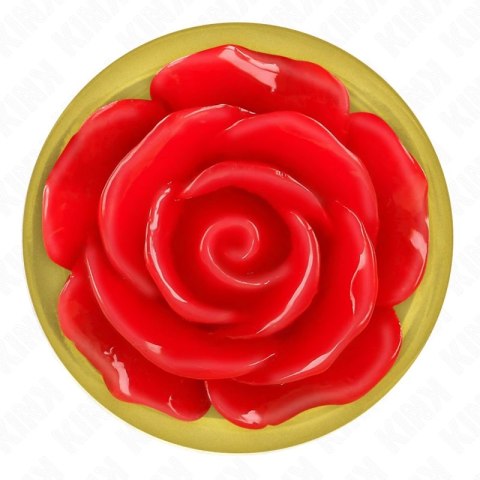 KINK Zatyczka Metalowa Red Rose M - Stal Szlachetna, Ozdoba Roża