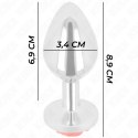 KINK Zatyczka Metalowa z Dekorem Czerwona Roża Rozmiar M 7 cm