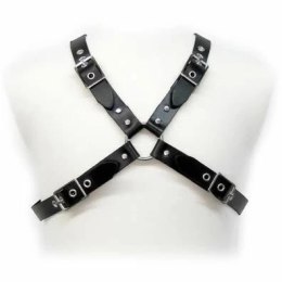 LEATHER BODY uprząż męska czarna regulowana z klamrami S-XL
