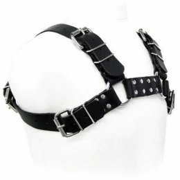 LEATHER BODY uprząż skorzana regulowana dla mężczyzn czarna S-XL