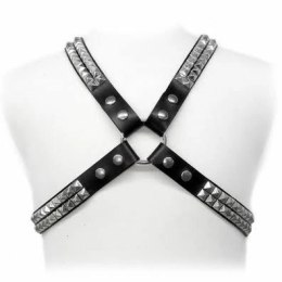 Leather Body - uprząż skorzana z ćwiekami, regulowana S-XL
