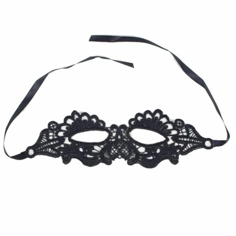 Queen Lingerie maska koronkowa czarna uniwersalna elegancja