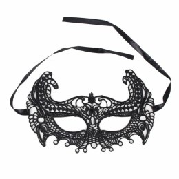Queen Lingerie maska koronkowa jednorozmiarowa czarna elegancka