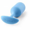 B-Vibe Snug Plug 3 korek anatomiczny silikonowy 180g niebieski