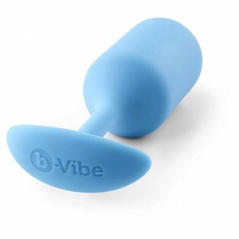 B-Vibe Snug Plug 3 korek anatomiczny silikonowy 180g niebieski