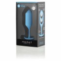B-Vibe Snug Plug 3 korek anatomiczny silikonowy 180g niebieski