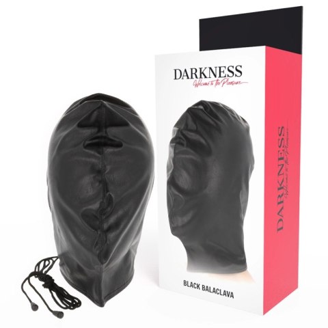 Darkness maska satynowa kaptur czarny uniwersalny oddychający