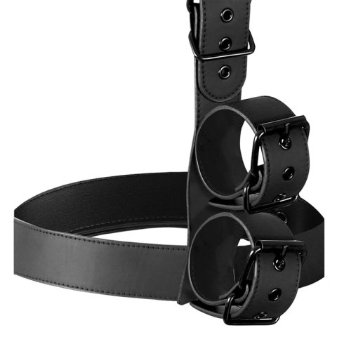 Fetish Submissive Deluxe - Zestaw Uprzęży z Regulacją Szyi i Nadgarstkow