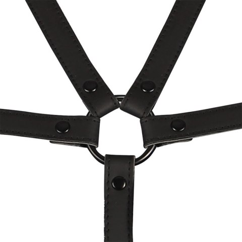 Fetish Submissive Regulowana Uprząż Tułowia i Ramion Vegan Leather