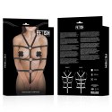 Fetish Submissive Regulowana Uprząż Tułowia i Ramion Vegan Leather