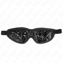 KINK Opaska na Oczy Diamentowy Wzor Czarna 20,5x6 cm Regulowana