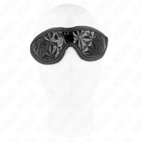 KINK Opaska na Oczy Diamentowy Wzor Czarna 20,5x6 cm Regulowana