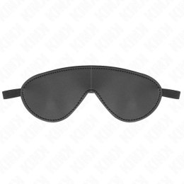 KINK Opaska na Oczy Prosta Czarna 19,5x7,5 cm Skorzana Regulowana
