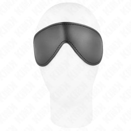 KINK Opaska na Oczy Prosta Czarna 19,5x7,5 cm Skorzana Regulowana