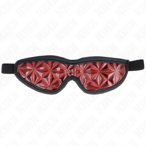 KINK Opaska na Oczy Red Diamond - maska elastyczna 20,5x6 cm
