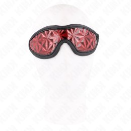 KINK Opaska na Oczy Red Diamond - maska elastyczna 20,5x6 cm