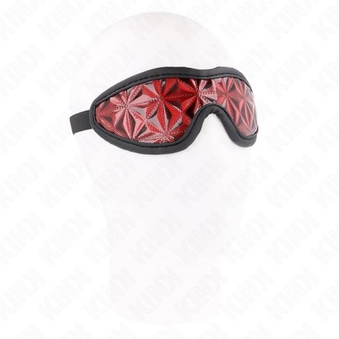KINK Opaska na Oczy Red Diamond - maska elastyczna 20,5x6 cm