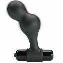 MR PLAY Czarny silikonowy wibrator analny 10 trybow, kompaktowy