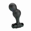 MR PLAY Czarny silikonowy wibrator analny 10 trybow, kompaktowy