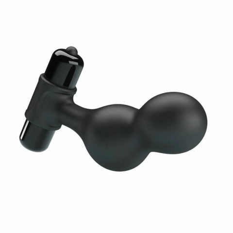 MR PLAY Czarny silikonowy wibrator analny 10 trybow, kompaktowy