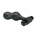 MR PLAY Czarny silikonowy wibrator analny 10 trybow, kompaktowy