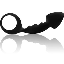 OHMAMA Korek Intymny Silikonowy Żebrowany z Pierścieniem 12,2 cm