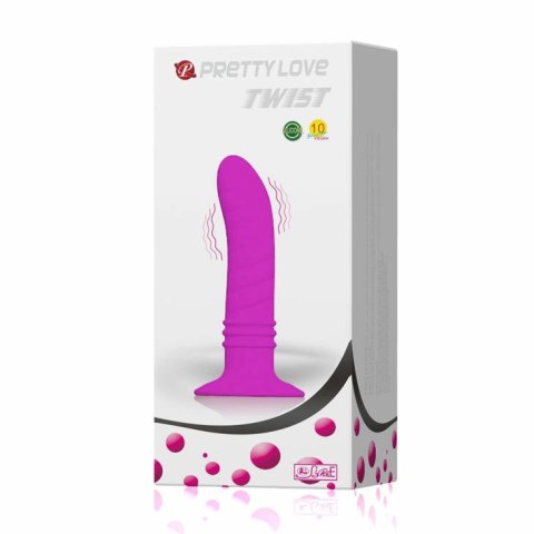 Pretty Love AnalTwist II silikonowa wtyczka z wibracją, 13 cm, czarna